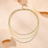 Stainless Steel 3 Layer Necklaces PW-WGEABAF-01-4