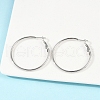 Tarnish Resistant 201 Stainless Steel Hoop Earrings EJEW-F188-24P-B-4
