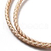 Polyester Cord Braided Necklace Makings MAK-L043-03G-08-2