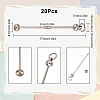 SUNNYCLUE 20Pcs Iron Bar Beadable Keychain for Jewelry Making DIY Crafts KEYC-SC0001-12P-2
