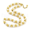 8mm 304 Stainless Steel & 201 Stainless Steel & Plastic Pearl Round Beaded Necklaces for Women NJEW-G144-03G-1