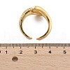 Brass Micro Pave Cubic Zirconia Adjustable Cuff Rings RJEW-C130-02G-5