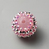 Stripe Pattern Resin Rhinestone Beads KY-WH0035-12A-2
