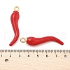 Rack Plating Alloy Enamel Pendants PALLOY-R451-07G-03-3
