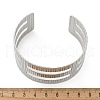 304 Stainless Steel Cuff Bnagles for Women BJEW-M045-01P-5