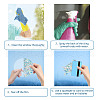 16Pcs Waterproof PVC Colored Laser Stained Window Film Static Stickers DIY-WH0314-095-3