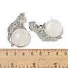 Natural Quartz Crystal Rock Crystal Half Round Pendants G-F766-06AS-03-3