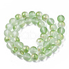 Frosted Spray Painted Glass Beads Strands GLAA-N035-03D-C02-2