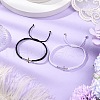 201 Stainless Steel Cross Links Braided Bracelets for Men Women BJEW-JB11207-2