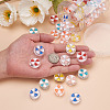 Craftdady 60Pcs 6 Colors Transparent Enamel Acrylic Beads TACR-CD0001-08-10