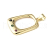 Brass Micro Pave Cubic Zirconia Pendants KK-A252-14A-G-2