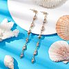 Acrylic Shell Shape Dangle Stud Earrings EJEW-JE05722-2