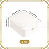 CALFOVERA 2Pcs PU Leather Necklace Pendant Gift Boxes LBOX-CL0001-01-2