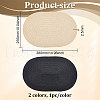 2Pcs 2 Colors Polyester Imitation Straw Oval Hat Base for Millinery AJEW-FG0002-83-2