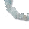 Natural Aquamarine Chips Stretch Bracelets for Women BJEW-JB11343-01-4