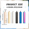BENECREAT 12Pcs 6 Colors 304 Stainless Steel Pendants STAS-BC0003-86-2