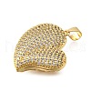 Brass Micro Pave Cubic Zirconia Pendants KK-C094-01B-G-2