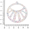 Printed Transparent  Acrylic Pendants FIND-K017-13-3