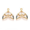 Brass Micro Pave Cubic Zirconia Pendants KK-N261-103G-1