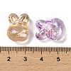 UV Plating Transparent Rainbow Iridescent Acrylic Beads TACR-R001-01A-4