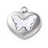 304 Stainless Steel Acrylic Pendants STAS-M091-02B-P-1