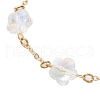 Brass Cable Chains Beads Bracelets for Women BJEW-JB11470-02-3