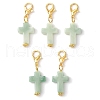 35Pcs 7 Colors Cross Acrylic Pendant Decorations HJEW-JM02775-4