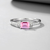 Simple Stylish S925 Sterling Silver Micro Pave Cubic Zirconia Rings for Women TG6713-1-6