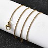 1.2MM 304 Stainless Steel Wheat Chain Necklaces for Men STAS-V011-03A-G-3