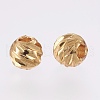 Carved Brass Beads X-KK-G312-02G-4mm-2