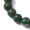 Round Natural African Jade Beads Stretch Bracelets for Women BJEW-JB11404-3