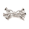 925 Sterling Silver Micro Pave Clear Cubic Zirconia Fold Over Clasps STER-B006-09P-1