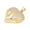Brass Micro Pave Cubic Zirconia Pendants KK-A241-14A-G-2