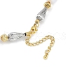 Rack Plating Cone/Bicone Round Brass & ABS Imitation Pearl Beaded Necklaces NJEW-P317-11-2