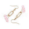 Imitation Jade Glass Dangle Earrings EJEW-JE05924-01-4