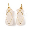 Natural Quartz Crystal Pendants G-K338-30G-08-1