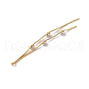 Brass Micro Pave Clear Cubic Zirconia Big Pendants KK-G510-19G-2