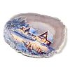 Printed Natural Agate Slice Stone Ornament DJEW-M011-04I-1