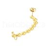 Rhinestone Cuff Earrings for Girl Women Gift EJEW-B042-01G-A-3