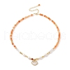 Mother's Day Jewellery Natural Golden Silk Jade & Natural Quartz & Pearl Beaded Necklaces NJEW-L119-06G-2