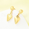 304 Stainless Steel Stud Earrings for Women EJEW-A125-38G-1
