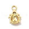 Rack Plating Brass Micro Pave Cubic Zirconia Pendants KK-P230-22G-A-2