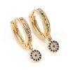 Brass Micro Pave Cubic Zirconia Huggie Hoop Earrings EJEW-G276-20G-1