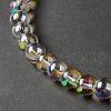 Transparent Electroplate Glass Beads Strands EGLA-I015-01C-4