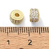 Rack Plating Brass Pave Clear Cubic Zirconia Beads KK-M282-37G-3