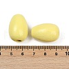 Spray Painted Wood European Beads WOOD-F017-10B-3