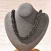 304 Stainless Steel Byzantine Chain Necklaces for Women Men NJEW-A033-03A-AS-1