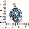 Flat Round 201 Stainless Steel Acrylic Pendants STAS-U036-01P-10-3