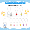 20Pcs 10 Colors Star Transparent Acrylic Pendant Stitch Markers HJEW-NB00043-2
