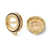 Brass Micro Pave Black Cubic Zirconia Stud Earrings Findings KK-R215-09G-03-2